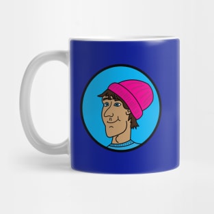 Dude in a hot pink beanie Mug